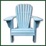 Troy Adirondack Rhodesian Teak Wood Chair painted blue product picture front view