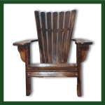 Adirondack chair Oregon Pine chair silkwood stained dark front side product picture view