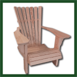 Adirondack chair Oregon Pine chair front side product picture view